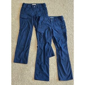 Lot Of 2 5.11 Tactical Womens Dark Blue Pants Size 2 Used